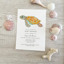 Painted Sea Turtle Baby Shower