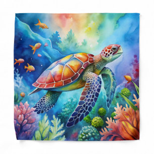 Painted Sea Turtle Bandana
