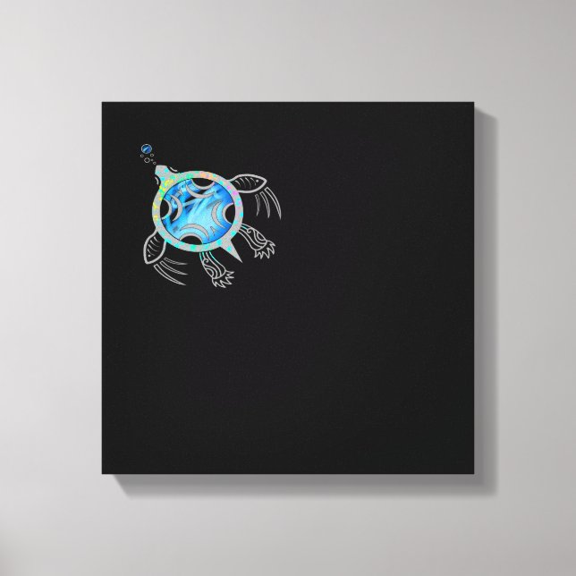Painted Sea Turtle Canvas Print (Front)