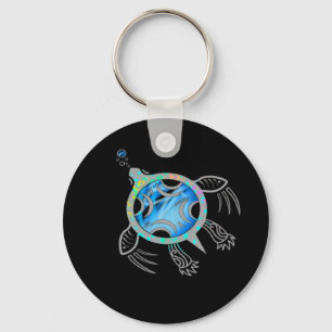 Painted Sea Turtle Keychain