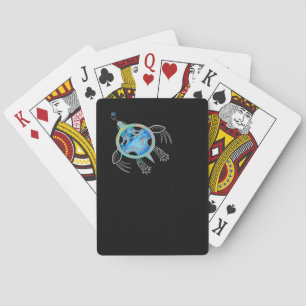 Painted Sea Turtle Poker Cards