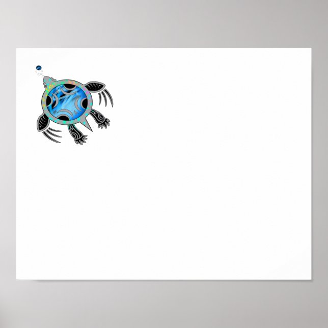 Painted Sea Turtle Poster (Front)