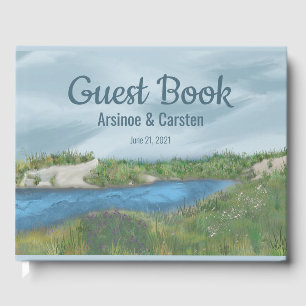 Painted Seaside Wedding Poster Guest Book