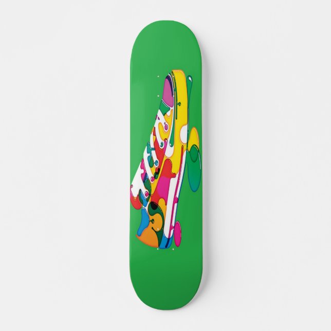 Painted Shoe Skateboard Deck (Front)