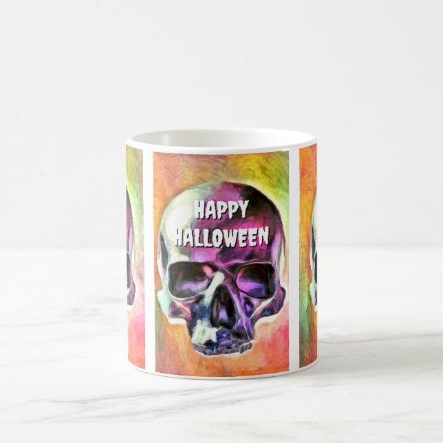 Painted skull. Customized Coffee Mug (Center)