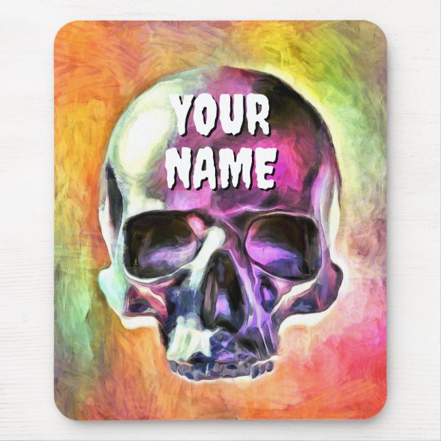 Painted skull. Personalized Mouse Pad (Front)