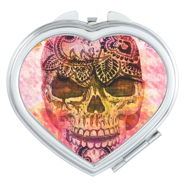 painted skull vanity mirror (Front)