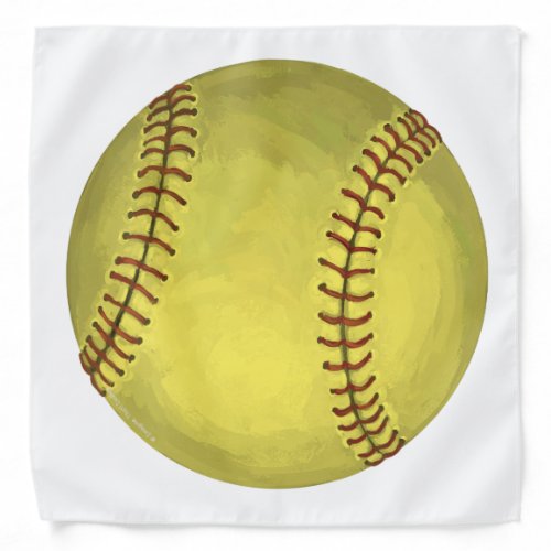 Painted Softball Art Bandana