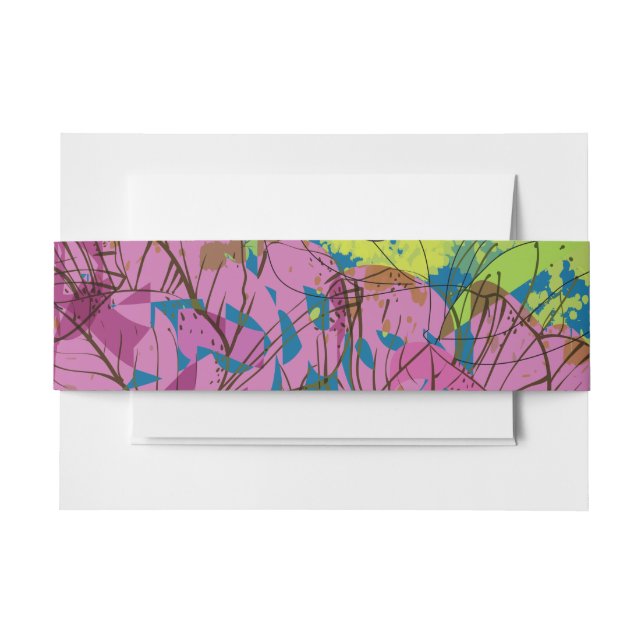 PAINTED SPRING FLOWERS Bat Mitzvah Wrap Band (Front Example)
