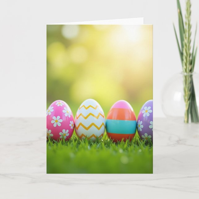 Painted Spring Ovoids Card (Front)