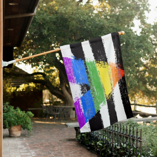 Painted Straight Ally Flag (In SItu)