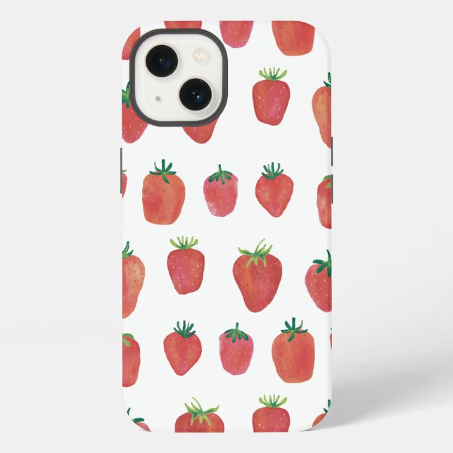 Painted Strawberries Iphone Case (Back)