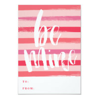 Painted stripe classroom valentine day card