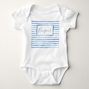 Painted Stripes Customizable Onsie Baby Bodysuit