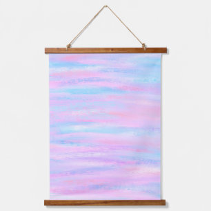 Painted Stripes Turquoise Pink Purple Hanging Tapestry