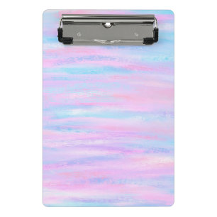 Painted Stripes Turquoise Pink Purple Mini Clipboard