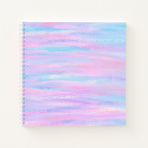 Painted Stripes Turquoise Pink Purple Notebook