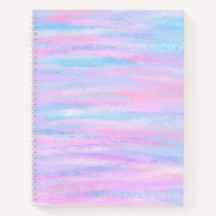 Painted Stripes Turquoise Pink Purple Notebook
