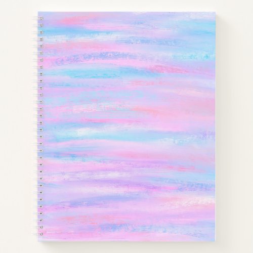 Painted Stripes Turquoise Pink Purple Notebook