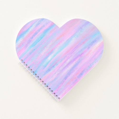 Painted Stripes Turquoise Pink Purple Notebook