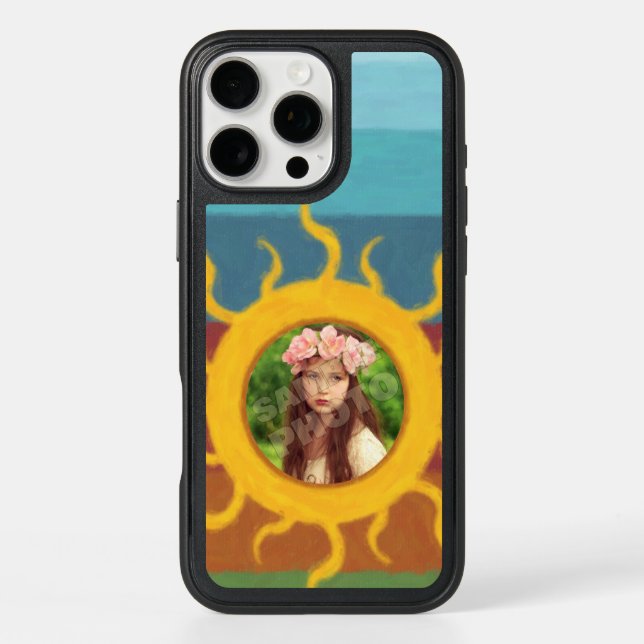 Painted Sun Photo Template Otterbox iPhone Case (Back)