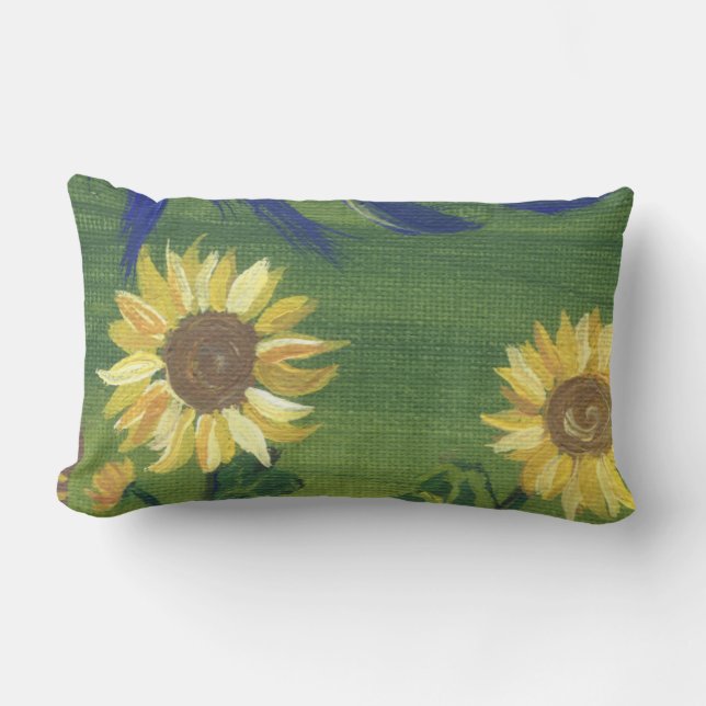 painted sunflower pillow (Front)