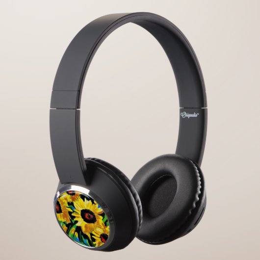 Painted Sunflowers Custom  Bluetooth Headphones (3/4)