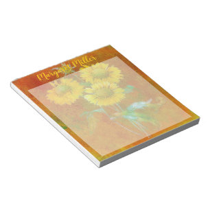 Painted sunflowers notepad