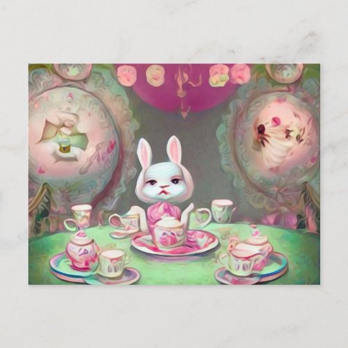Painted Tea Party Postcard