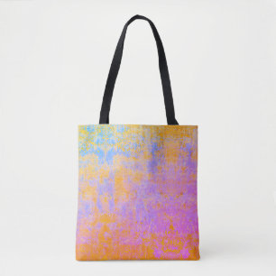 painted texture in sunset colors tote bag