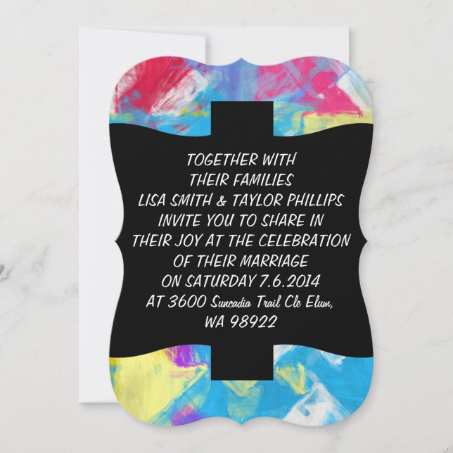 Painted texture invitation (Front)