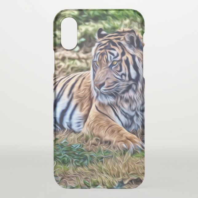 Painted Tiger 12218 Uncommon iPhone Case (Back)