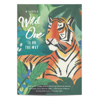 Painted Tiger Baby Shower Invitation