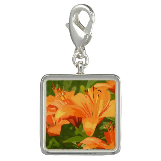 Painted Tiger Lily Charm | Zazzle.com