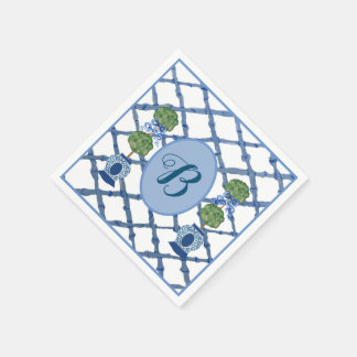 Painted Topiary Chinoiserie Ginger Jars Jar  Napkins