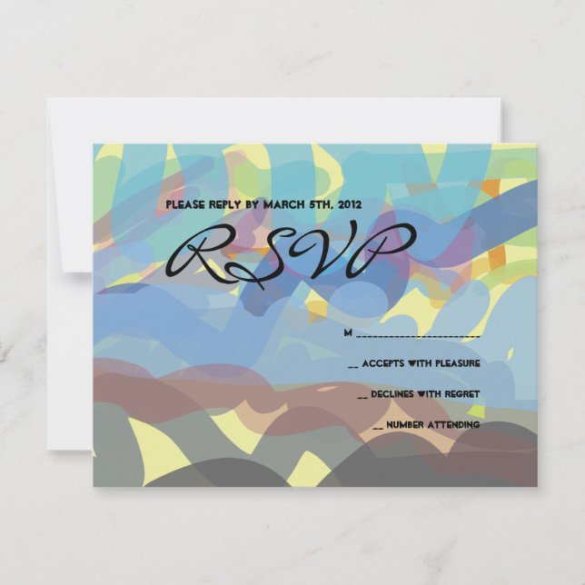 PAINTED TORAH Bar Bat Mitzvah Reply card (Front)