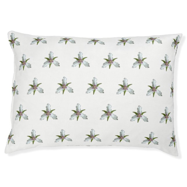 Painted Trillium Spring Wildflower Dog  Pet Bed (Front)