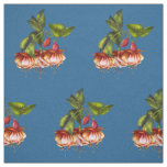 Painted Tropical Fuchsias &amp; Hummingbird Fabric