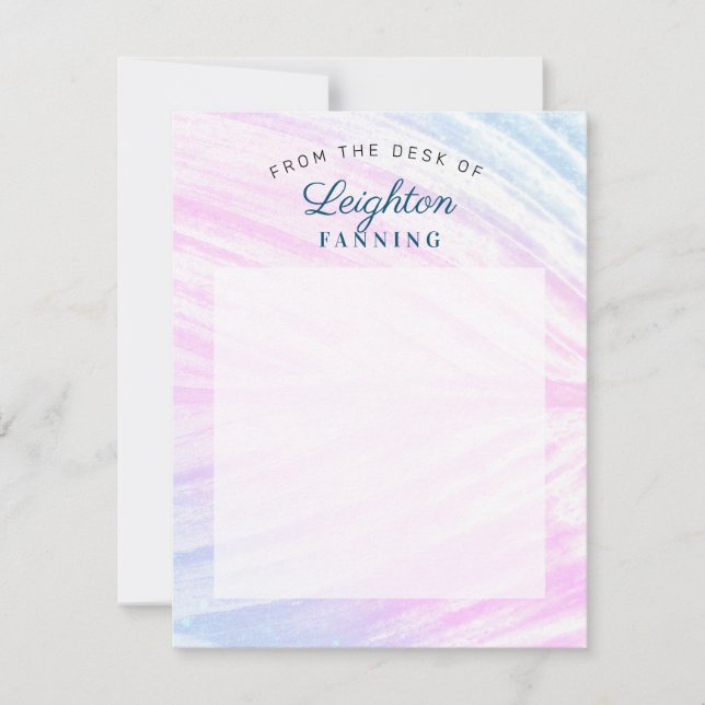 Painted Tropical Leaf Note Card (Front)
