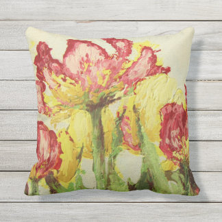Painted Tulip Outdoor Pillow Throw