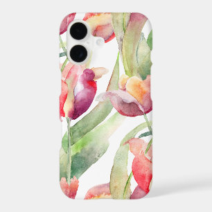 Painted Tulips Watercolor Floral iPhone 17 Case