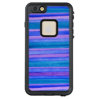 Painted Turquoise, Blue, Violet Stripes LifeProof® FRĒ® iPhone 6/6s Plus Case