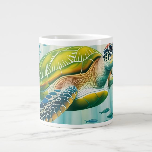 Painted Turtle Giant Coffee Mug (Front)