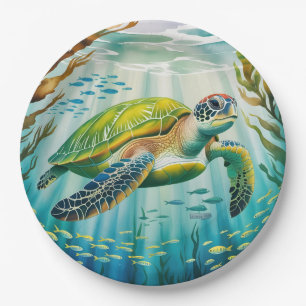 Painted Turtle Paper Plates
