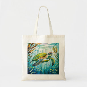 Painted Turtle Tote Bag
