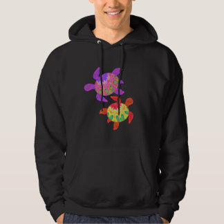 Painted Turtles Dark Hoodies