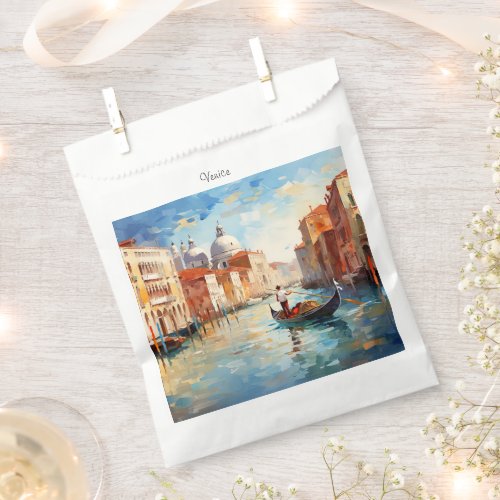 Painted Venice Italy Favor Bag