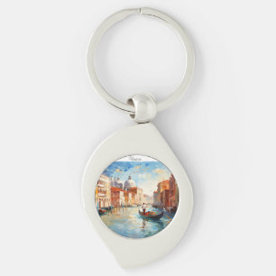 Painted Venice, Italy Keychain