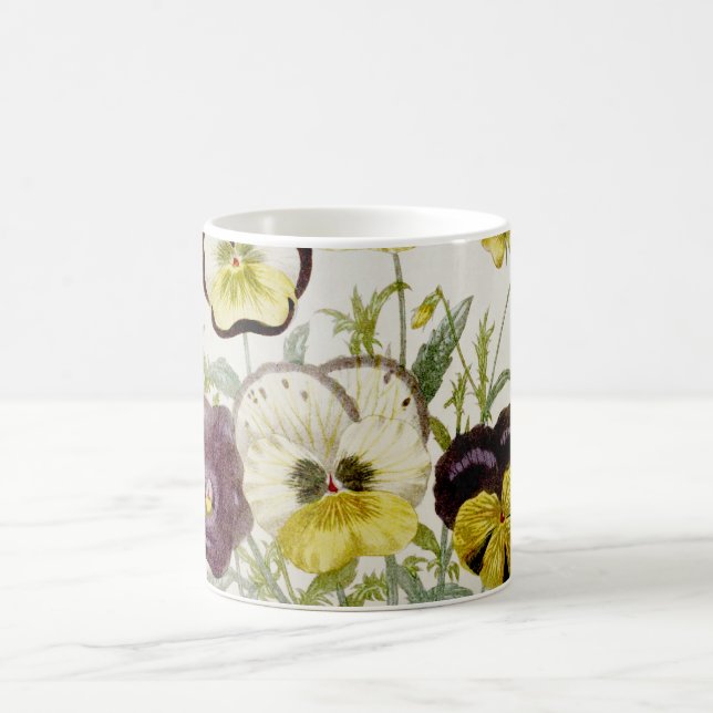 Painted Vintage Flower Bouquet Script 2 Coffee Mug (Center)