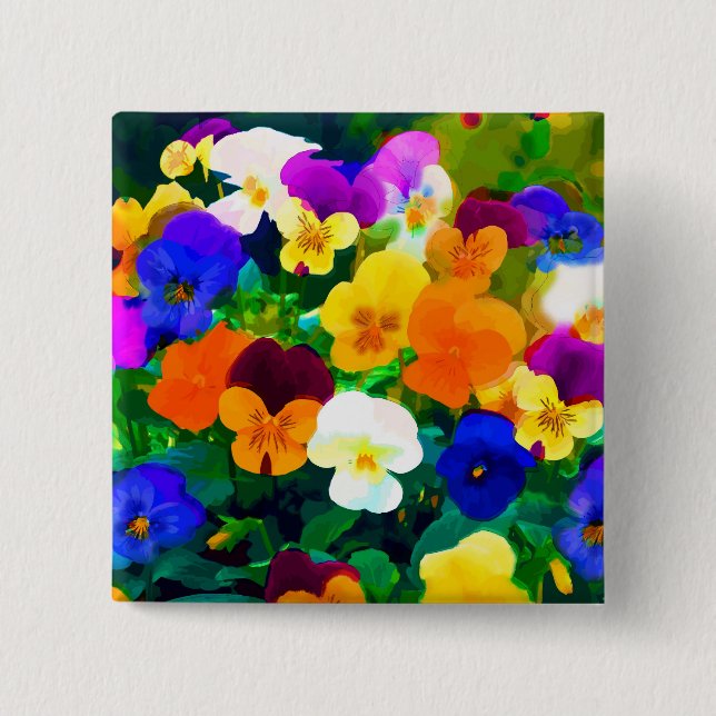 Painted Violets (2012 Pinback Button (Front)